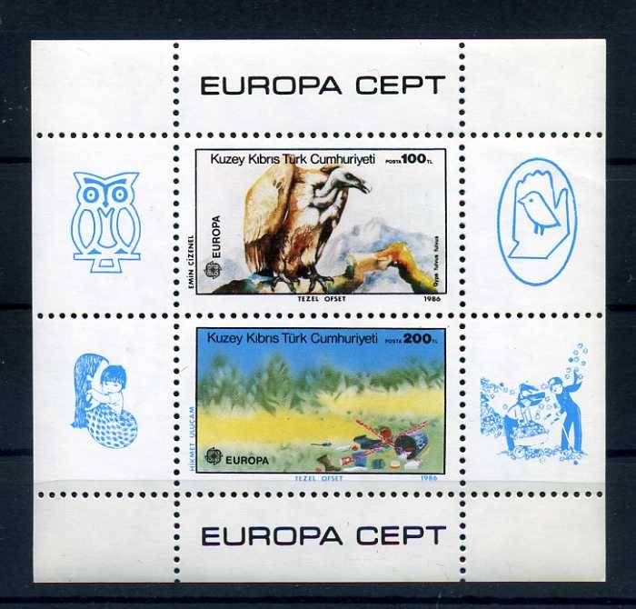KKTC ** 1986 EUROPA CEPT BLOK  SÜPER 1