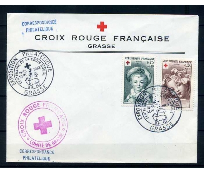 FRANSA 1963 FDC CROIX ROUGE SÜPER (280415) 1 2x