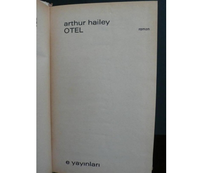 OTEL - ARTHUR HAILEY e YAYINLARI