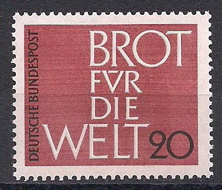 1962 Almanya Dünya için Ekmek Damgasız** 1