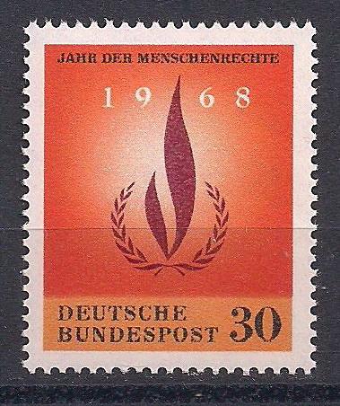 1968 Almanya İnsan Hakları Damgasız** 1