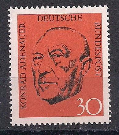 1968 Almanya Konrad Adenauer Damgasız** 1