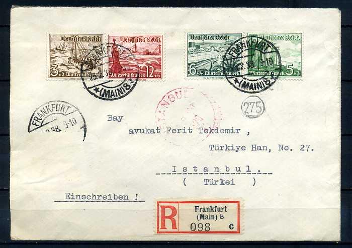 REİCH 1938 GEMİLER TEMALI PULLARLA  PG  SÜPER 1