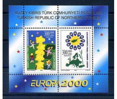 KKTC **   2000 EUROPA CEPT BLOK  SÜPER 1 2x