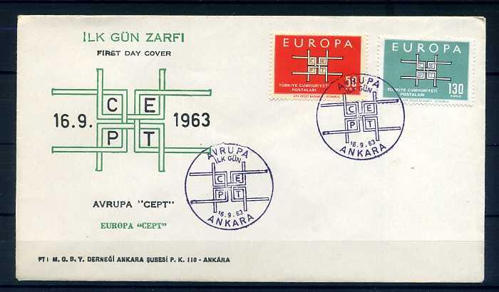 CUMH.FDC  1963 EUROPA CEPT SÜPER 1