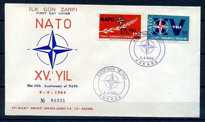 CUMH.FDC  1964 NATO'NUN 15.YILI SÜPER (18-21) 1