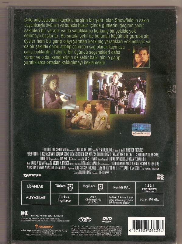 Phantoms Hayaletler DVD Film 2