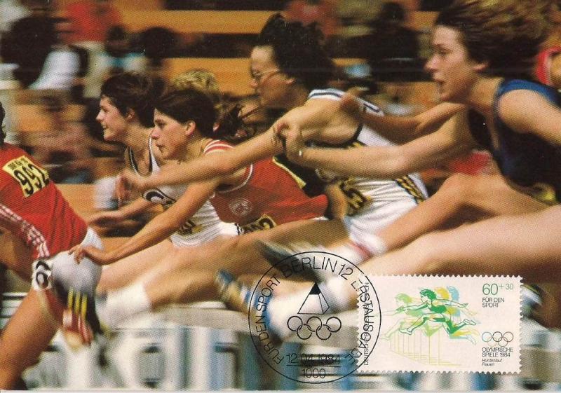 1984 Berlin Olimpiyatlar Maksimum Kart Atletizm 1