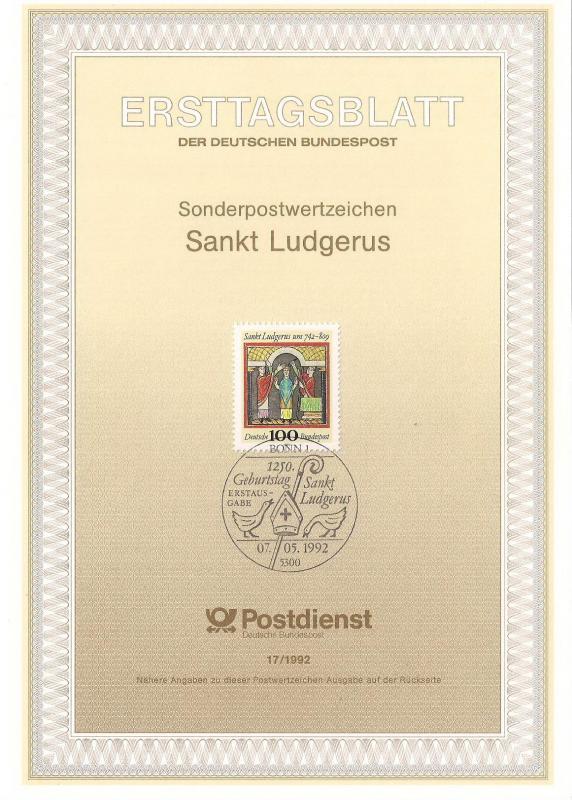 Almanya ETB 17-1992 Sankt Ludgerus 1