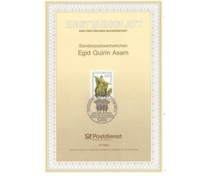 Almanya ETB 31-1992 Egid Quirin Asam