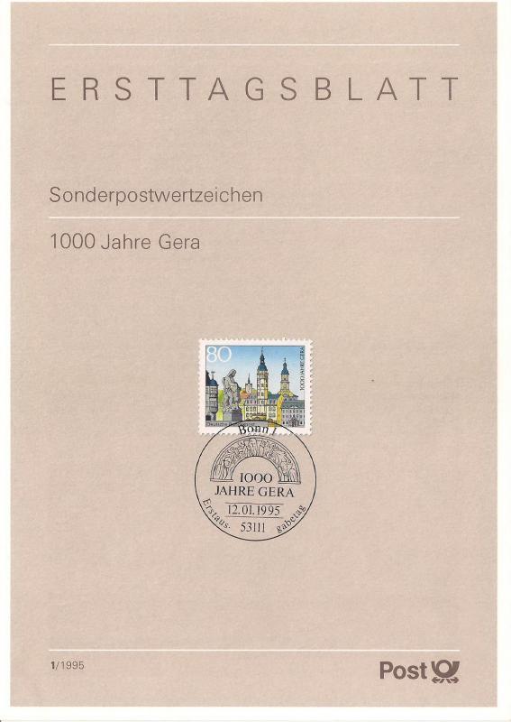 Almanya ETB 01-1995 Gera 100 yaşında 1