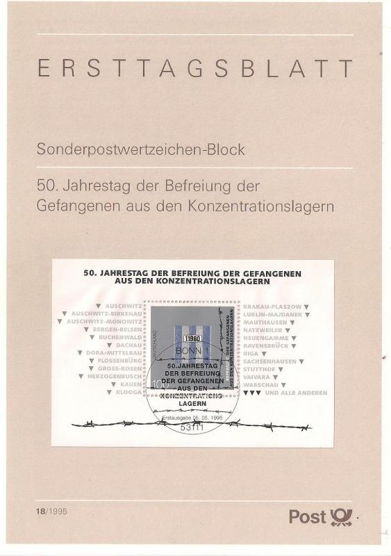 Almanya ETB 18-1995 Toplama Kampları 50. yıl 1