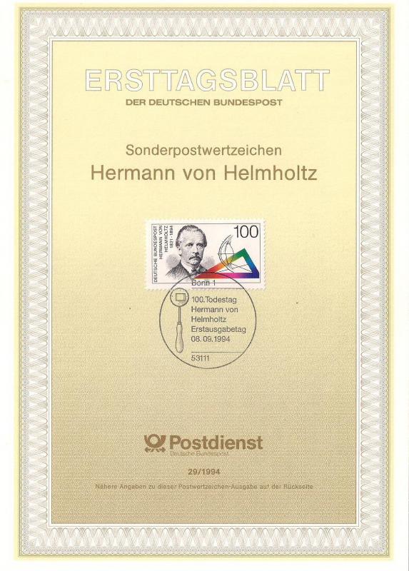 Almanya ETB 29-1994 Hermann von Helmholtz 1