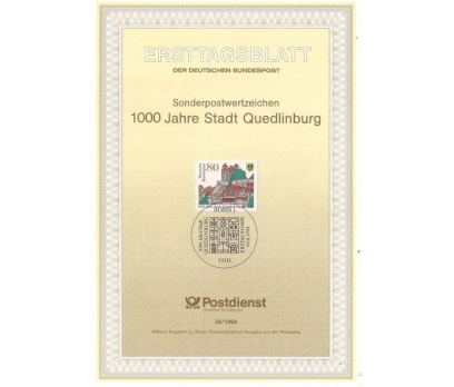 Almanya ETB 38-1994 Quedlinburg Şehri 1000 yaşında 1 2x