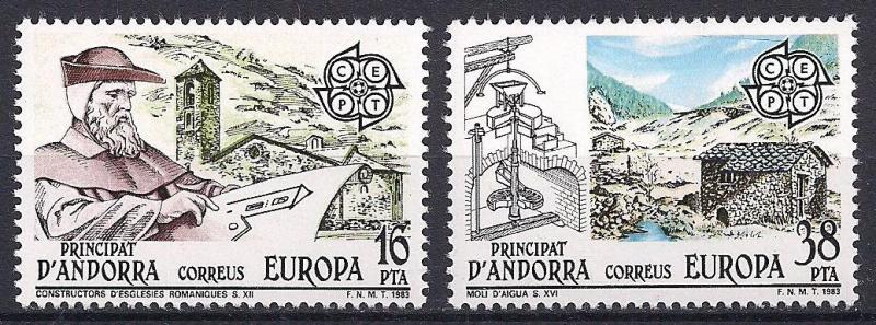 1983 İspanya Andorra Europa Cept Damgasız** 1