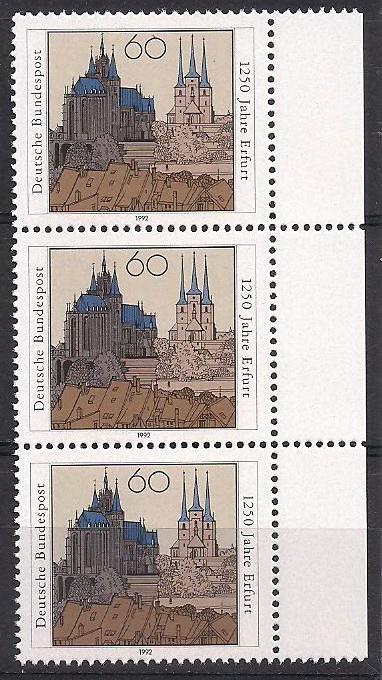 1992 Almanya 1250 Years Erfurt Damgasız** 1
