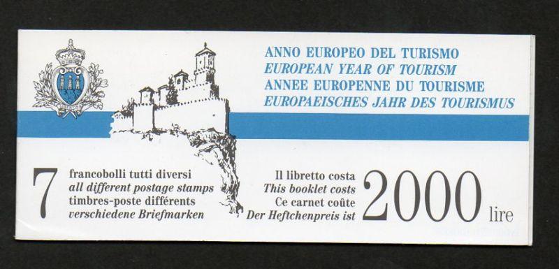 1990 San Marino Turizm Booklet Damgasız** 1