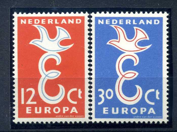 HOLLANDA ** 1958 EUROPA CEPT TAM SERİ  SÜPER 1
