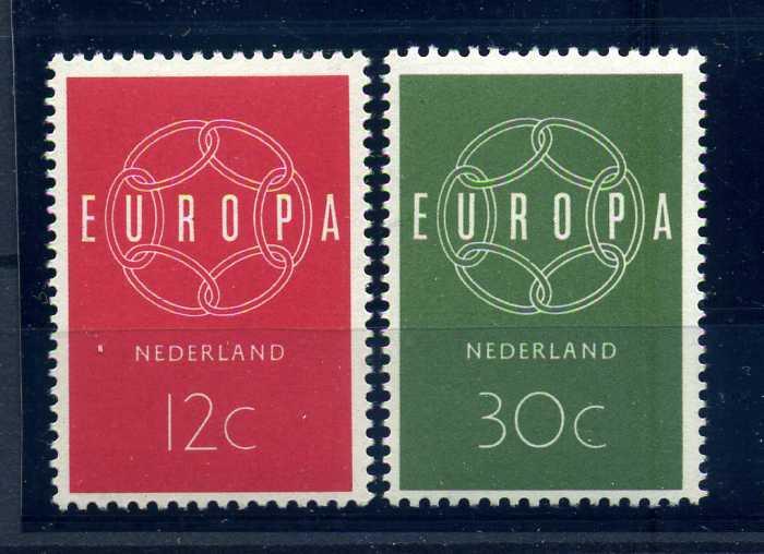 HOLLANDA ** 1959 EUROPA CEPT TAM SERİ  SÜPER 1