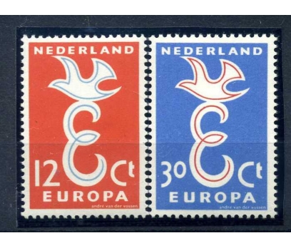 HOLLANDA ** 1958 EUROPA CEPT TAM SERİ  SÜPER 1 2x