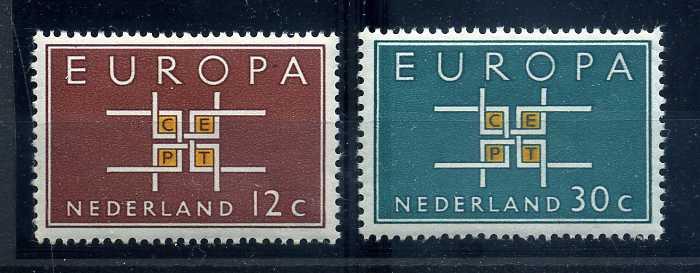 HOLLANDA ** 1963 EUROPA CEPT TAM SERİ  SÜPER 1