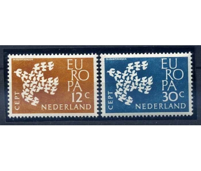 HOLLANDA ** 1961 EUROPA CEPT TAM SERİ  SÜPER 1 2x