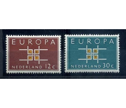HOLLANDA ** 1963 EUROPA CEPT TAM SERİ  SÜPER 1 2x