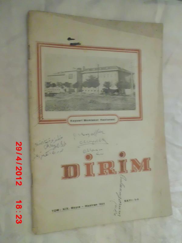 DİRİM (AYLIK TIP DERGİSİ)MAYIS-HAZİRAN 1944 1