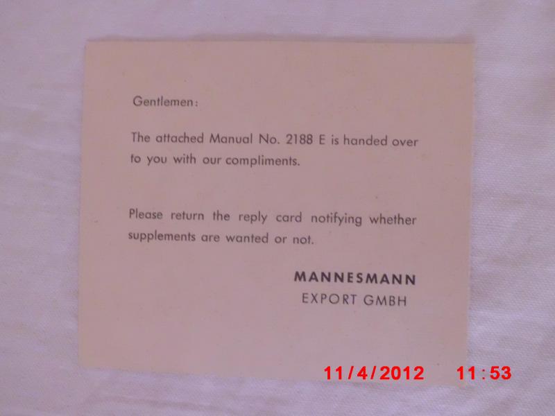 MANNESMAN PIPE FOR GAS AND WATER MANUEL BOOK 2