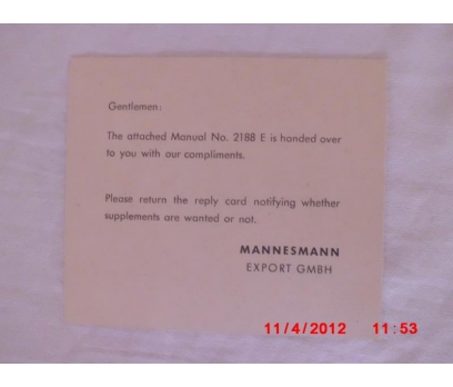 MANNESMAN PIPE FOR GAS AND WATER MANUEL BOOK 2 2x