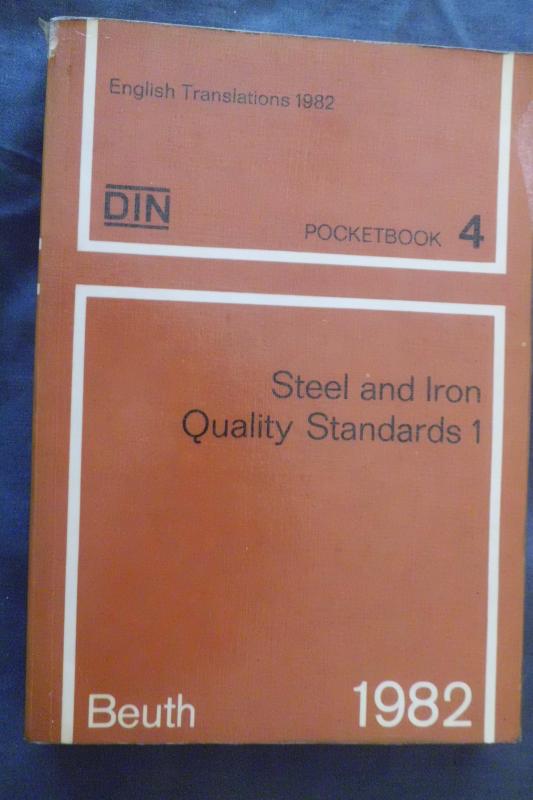 DIN /STEEL AND IRON QUALITY STANDARTS 1 BEUTH 1982 1