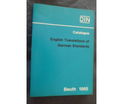 DIN / ENGLISH TRANS. OF GERMAN STANDARDS 1985