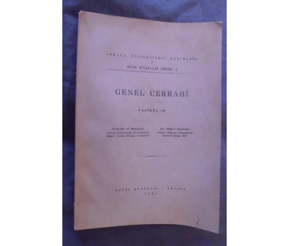 TIP / GENEL CERRAHİ FASİKÜL 2 / A.Ü.YAYINLARI 1947