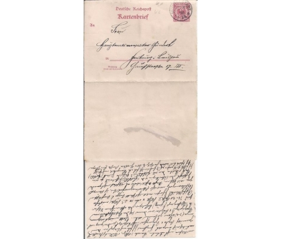 Deutsches Reich Nazi Klasik Eski Mektup 1 2x