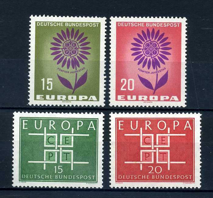 ALMANYA ** 1963-64 EUROPA CEPT 2 TAM SERİ (A-2) 1