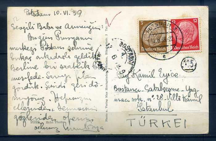 REICH 1938  POTSDAM PG  TÜRKİYE'YE GELMİŞ KP(M) 2