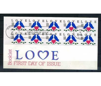 ABD  1990 FDC LOVE 10'LU BLOK PULLA  SÜPER(YZ-1)