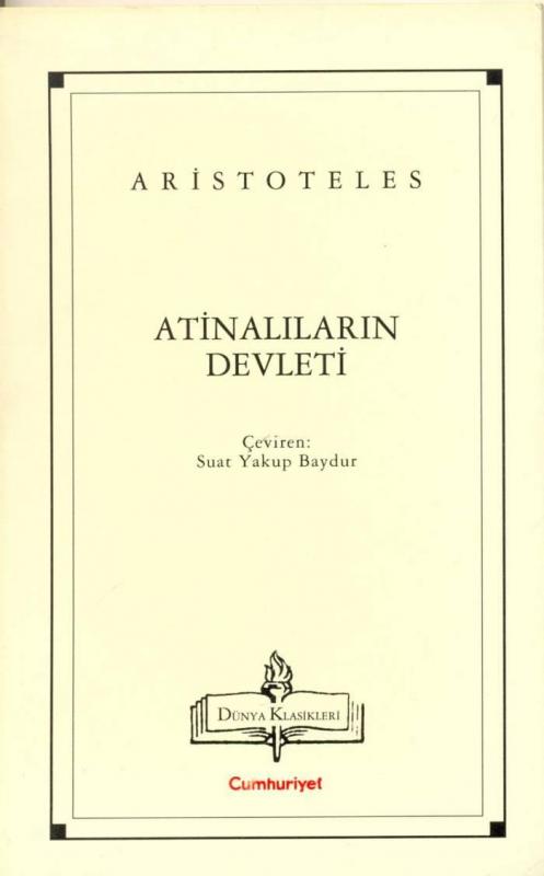 atinalıların devleti - aristoteles 1