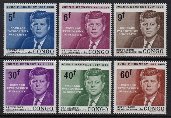 1964 Kongo J.f. Kennedy Lux Damgasız ** 1