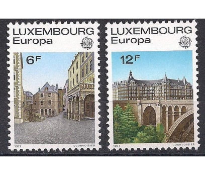 1977 Luksemburg Europa Cept Manzaralar Damgasız**