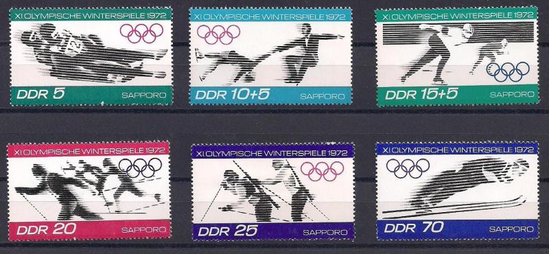 1971 DDR Sapporo Olimpik Kış Oyunları Damgasız ** 1