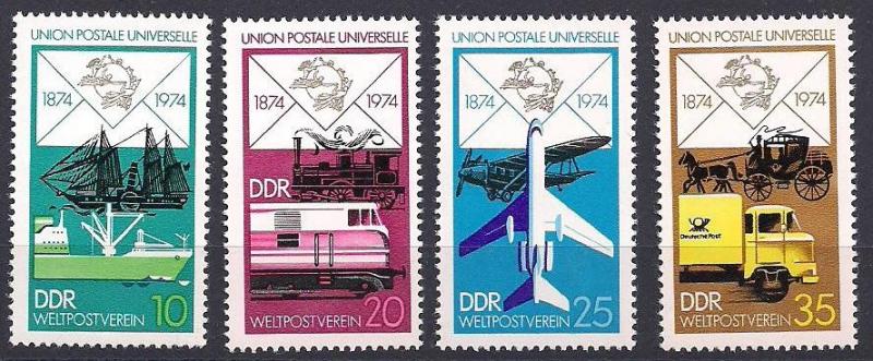 1974 DDR U.P.U. Yüzüncü Yıl Damgasız ** 1