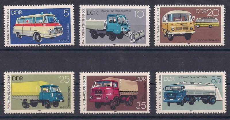 1982 DDR Otomobiller Damgasız ** 1