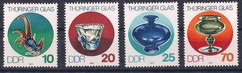1983 DDR Thuringer Cam Sanatı Damgasız ** 1