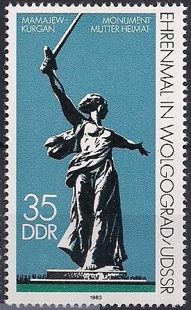 1983 DDR Wolgograd Anıtı Damgasız ** 1