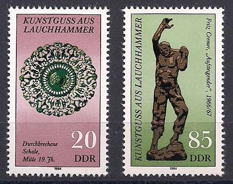 1984 DDR Lauchhammer Sanat Objeleri Damgasız ** 1