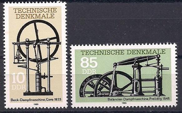 1985 DDR Buhar Makinaları  Damgasız ** 1