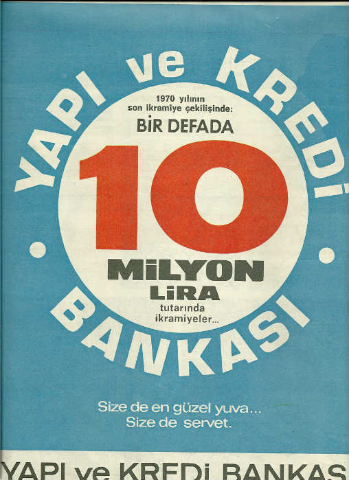 D&K-ESKİ YAPI VE KREDİ BANKASI REKLAMI. 1