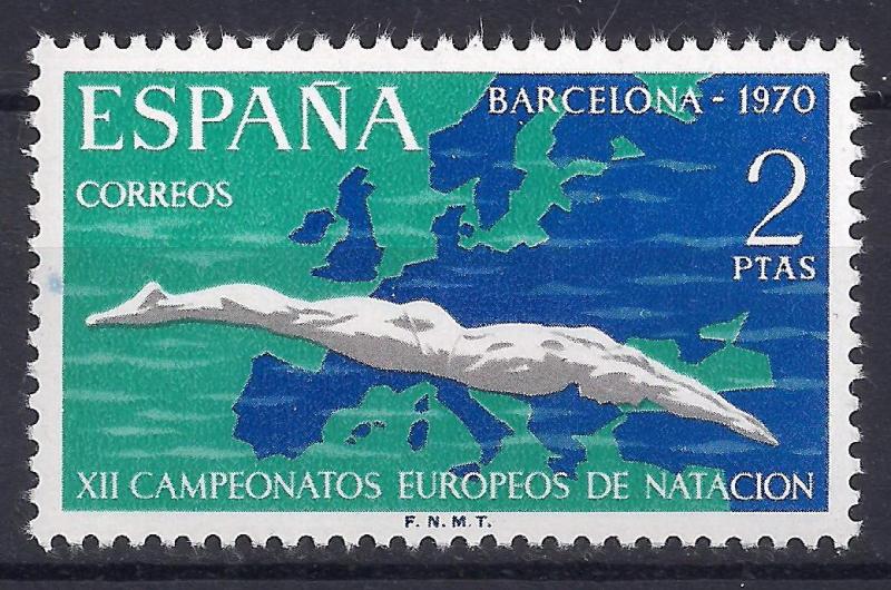 1970 İspanya Avrupa Yüzme Şampiyonası Damgasız ** 1
