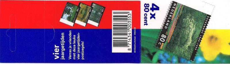 1999 Hollanda Pb53A İlkbahar Karne (Booklet) 2